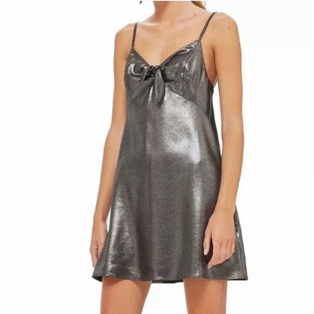 🤍Topshop🤍 Metallic Party Mini Dress